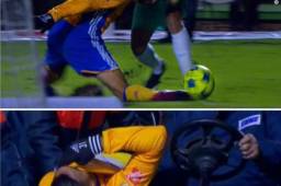 La jugada se dio al minuto 74 y todavía no dan el tiempo que estará de baja.