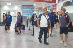 Alianza FC en su llegada a San Pedro Sula. Este jueves enfrentarán a Motagua en el Olímpico. Foto cortesía: Rigo Rivera.
