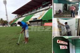 Concacaf solicitó algunas remodelaciones en el estadio Excélsior y ya se trabajan en ello. Quieren ser sede del juego Platense-Alianza por Liga de Concacaf. Fotos DIEZ