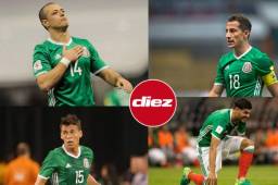 Chicharito Hernández, Andrés Guardado, Héctor Moreno y Carlos Vela.