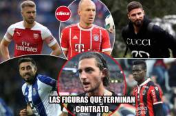 Estos son los futbolistas que finalizan su contrato el próximo mes de junio en sus respectivos clubes. Equipos como Barceloa y Real Madrid están al tanto para reforzar la plantilla con alguno de ellos.