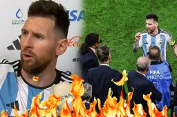¡Messi estalla! Cruce con un neerlandés en plena entrevista y carga contra el árbitro Lahoz: “¿Qué mirás, bobo?”