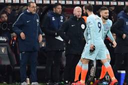 Higuaín fue sustituido por Giroud al minuto 64 del juego del Chelsea ante Bournemouth.