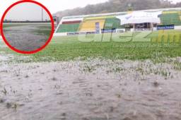 El estadio Carlos Miranda de Comayagua quedó como piscina olímpica.