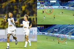 Christian Altamirano nos regaló una joya de gol en el Real España-Olancho: Buba López se lanzó para la foto