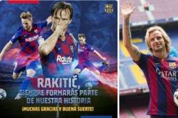 Así anunció el Barcelona la salida de Rakitic, que ahora jugará en el Sevilla.