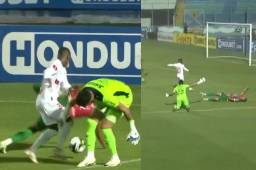 El error de César Samudio en el Olimpia 2-2 Marathón; anotó Solani Solano.