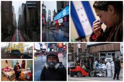 Las imágenes de New York, el epicentro de la pandemia de coronavirus en Estados Unidos. Parques y calles vacías, cuerpos movidos en montacargas y el drama que vive una familia hondureña de indocumentados.