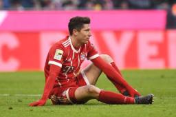 Robert Lewandowski también paró su racha goleadora en la Bundesliga.