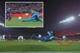 Keylor Navas ha salvado en dos ocasiones al Real Madrid en el Camp Nou de forma espectacular.