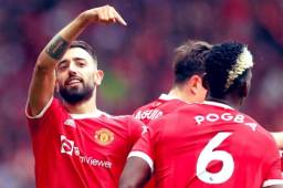 Bruno Fernandes anotó tres goles gracias a las asistencias de su compañero Pogba.