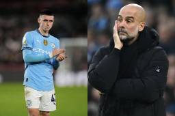 Foden y Pep Guardiola tuvieron un cruce de palabras. El futbolista dicen que están fuera de la carrera por la Premier League.