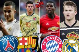 Lucas Vázquez, James Rodríguez, Pogba y De Ligt son los nombres que suenan durante la ventana de fichajes.