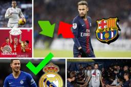 Atentos a lo último del mercado de fichajes en el fútbol de Europa. Los nombres de Hazard, Mbappé, Neymar, Eriksen, James y Buffon, se destacan.