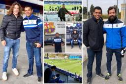 Amado Guevara se encuentra de gira por Europa observando entrenos del Barcelona, Espanyol y Girona. Ha estado en el Camp Nou y el Bernabéu. Acá las fotos.