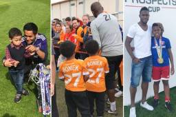 Así es como disfrutan los hijos de los futbolistas hondureños. La mayoría desde la cuna van directo al campo y algunos de ellos ya están desarrollando su carrera futbolística. Las nenas se han convertido en amantes del fútbol.