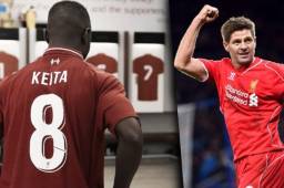 Naby Keita llegó al Liverpool y le otorgaron el dorsal 8 que dejó Steven Gerrard.