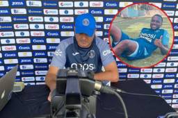 El DT del Motagua, Diego Vázquez, atendió a los medios de comunicación en la previa del juego ante Platense del próximo domingo en el Nacional. Fotos cortesía