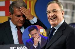 Laporta se ha reunido con Florentino Pérez mientras el futuro de Messi se alejaba de Barcelona.