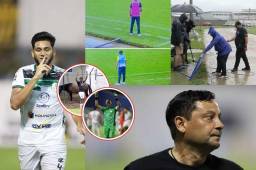 Jeaustin Campos dio una ventaja desde la alineación, un caballo y un charco son protagonistas en Liga Nacional y la pesadilla que sufrió el Real España hoy en el Morazán. Fotos: Mauricio Ayala y David Romero