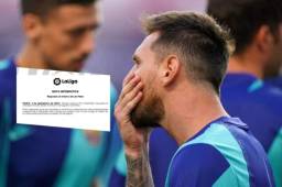 La Liga de España no ha tardado mucho para responder al comunicado lanzado por los Messi.