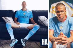 La imagen más esperada. Haaland ya es oficialmente jugador del Manchester City.