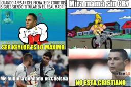 El portero belga Courtois y Cristiano Ronaldo, protagonistas de los mejores memes del Real Madrid-Getafe por la Liga de España.
