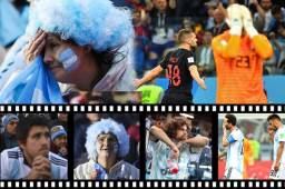 Las lágrimas de los argentinos en el Mundial de Rusia tras la derrota frente a Croacia demuestra el duro golpe que han recibido. Llando y dolor invade a los gauchos.