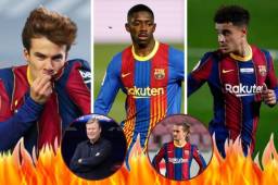 Joan Laporta podría cambiar su decisión final y dejar a Koeman una temporada más en Barcelona, de hacerlo, el DT holandés ya hizo su lista negra y estos serían los jugadores que se marcharían, según diario AS.