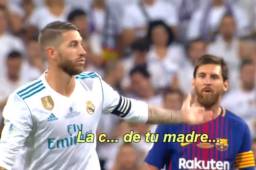 Messi intentó encarar a Ramos durante la final de la Supercopa española.