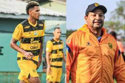 Real España estrenó a Jack Jean Baptiste, nuevo fichaje del club, en su debut en pretemporada. FOTOS: Cortesía