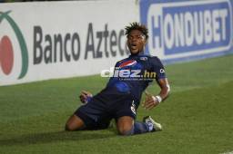 Yeison Mejía anotó el gol del empate 2-2 de Motagua ante Olancho FC. Foto Diez: David Romero.