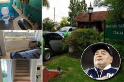 La muerte del astro argentino sigue siendo un tema de controversia e Infobae publicó fotos de cómo era el interior de la vivienda. El exjugador dormía en la parte baja de la residencia.