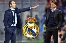 El entrenador del Real Madrid, Julen Lopetegui, está en la cuerda floja. Michael Ladrup levanta la mano para ocupar su puesto.