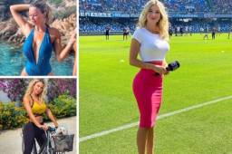 '¡Fuori le tette, fuori le tette, fuori le tette...', (que enseñase sus pechos) fue el cántico que tuvo que escuchar la reportera italiana, Diletta Leotta, en el estadio San Paolo y ella les respondió. FOTOS: Cortesía Correre dello Sport e Instagram.