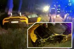 Así quedó el Lamborghini que andaba alquilado el portero del PSG, Marcin Bulka.