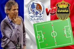El entrenador del Olimpia, Carlos Restrepo, anunció que jugará con equipo alternativo este domingo ante Real España porque la prioridad es remontar con los titulares el partido del jueves contra Santos Guápiles y este sería el 11 titular.