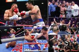 Manny Pacquiao venció por decisión dividida al estadounidense Keith Thurman en doce asaltos para coronarse campeón wélter de la Asociación Mundial de Boxeo (AMB).