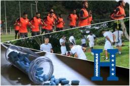 Selección Sub-23 de Honduras realizando uno de sus entrenamientos. Foto cortesía Fenafuth.