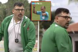 ¡Le gritó de todo! La rabieta de Tato García al central Óscar Moncada tras ser expulsado: “La con*** de tu madre”