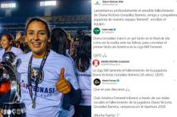 Diana González fue la artífice del primer título del América femenil, solo tenía 26 años y la madrugada de este sábado se anunció su muerte.