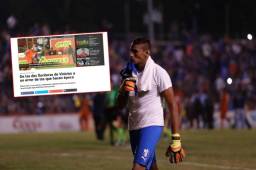 El portero Sandro Cárcamo salió muy tocado por el error.