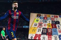 Piqué cuenta con una gran colección de camisetas que ha intercambiado.