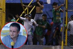 El presidente del Real España culpó a Marathón de la violencia que estalló en el Morazán tras un penal sancionado por el árbitro Armando Castro.