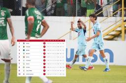 Motagua le robó el triunfo a Marathón en el último minuto del compromiso. Foto: Neptalí Romero.