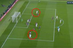 Dembelé anotó el 1-1 del PSG ante el FC Barcelona, que juega con uno menos.