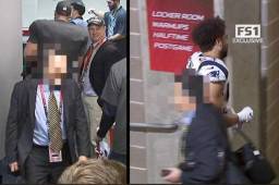 Cámaras captaron el robo que hizo el periodista mexicano en el pasado Super Bowl.