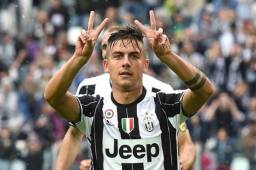 Paulo Dybala celebrando uno de sus tantos con la Juventus.