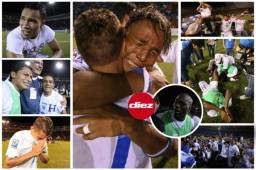 Hoy 14 de octubre se cumplen nueve años de la histórica clasificación de Honduras al Mundial de Sudáfrica 2010. Acá las imágenes del festejo catracho en la grama del estadio Cuscatlán de El Salvador.