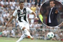 Allegri alineará de titular a Cristiano Ronaldo en su primer partido oficial en Italia.
